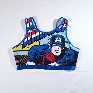 Marvel Intimates & Sleepwear - Marvel Captain America Avengers Sports Bra NWOT LG Marvel Intimates & Sleepwear - Marvel Captain America Avengers Sports Bra NWOT LG